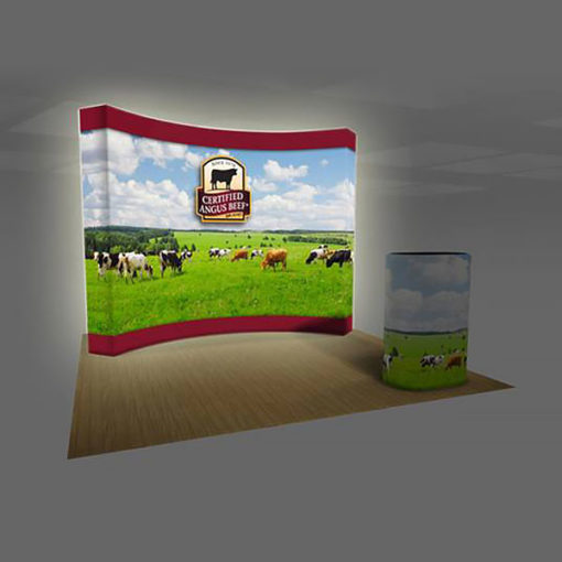 10ft VBurst Backlit Fabric Curved Display 1