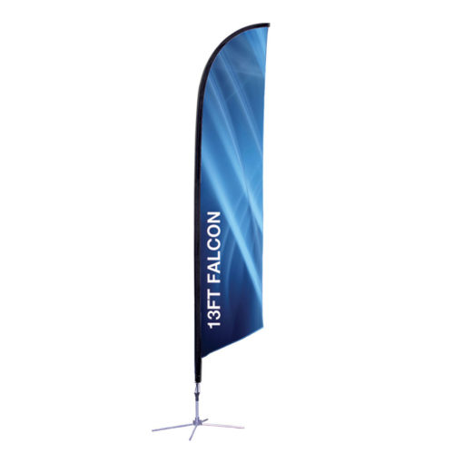 13ft Falcon Flag Single X Base