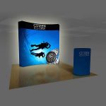 8ft VBurst Backlit Fabric Curved Display 1