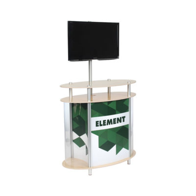 Impact Element Kiosk Ellipse Vertical Showcase 1