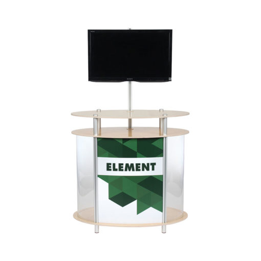 Impact Element Kiosk Ellipse Vertical Showcase 2