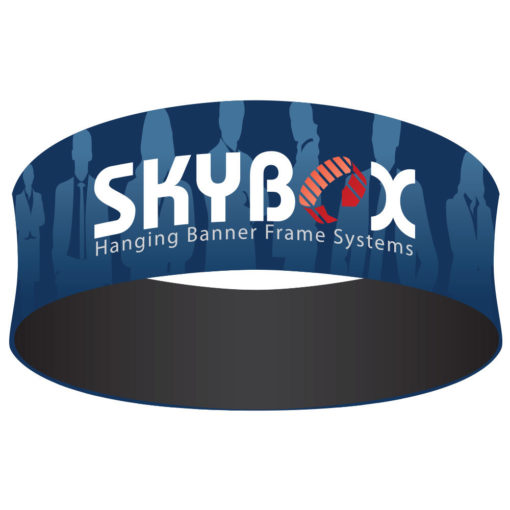 Skybox Circle 10 12ft Hanging Display Black Back