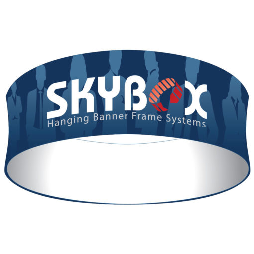 Skybox Circle 10 12ft Hanging Display White Back