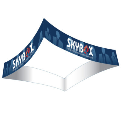 Skybox Curved Square Hanging Display White Back