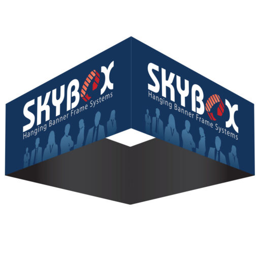 Skybox Square 5 8ft Hanging Display Black Back