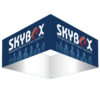 Skybox Square 5 8ft Hanging Display White Back