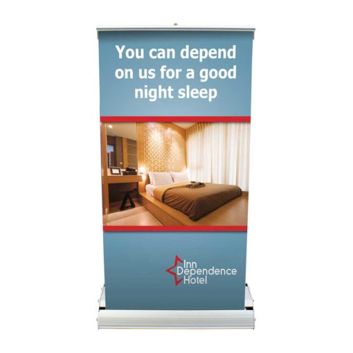 Deluxe Mini Retractor Banner Stand Front