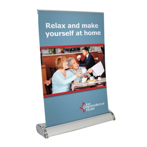 Large Mini Retractor Banner Stand Front Angled