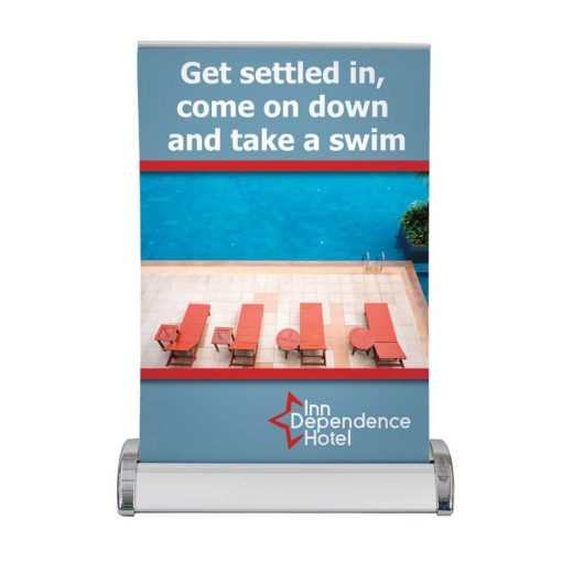 Small Mini Retractor Banner Stand Front