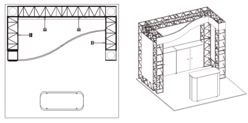 10x10 Onyx Collapsible Truss Diagram