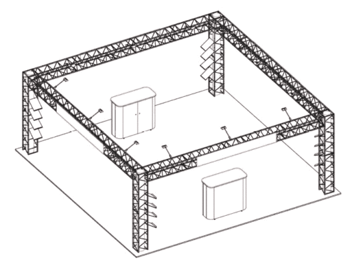 20x20 Crystal Collapsible Truss Diagram