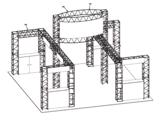 20x20 Ruby Collapsible Truss Diagram