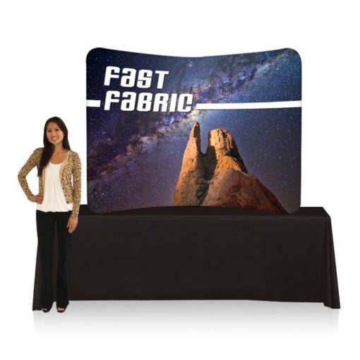 6ft Impact Fast Fabric Tabletop Display Curved 1