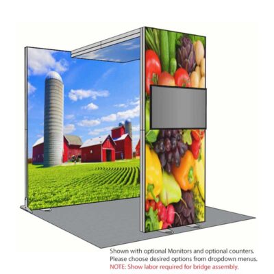 10ft Tall -118x118 Luminary Display with  Bridge in the Center