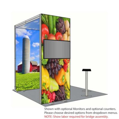 10ft Tall - 118x118 Luminary Display with Bridge on Left