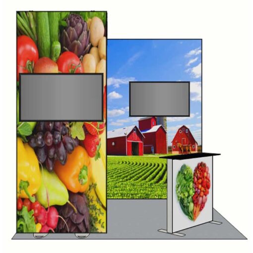 10ft Tall - 118x118 Luminary Display with Bridge on Left - Image 2