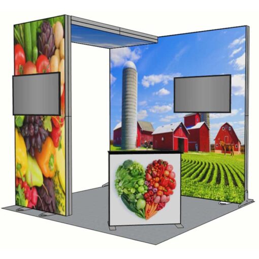 10ft Tall - 118x118 Luminary Display with Bridge on Left - Image 3