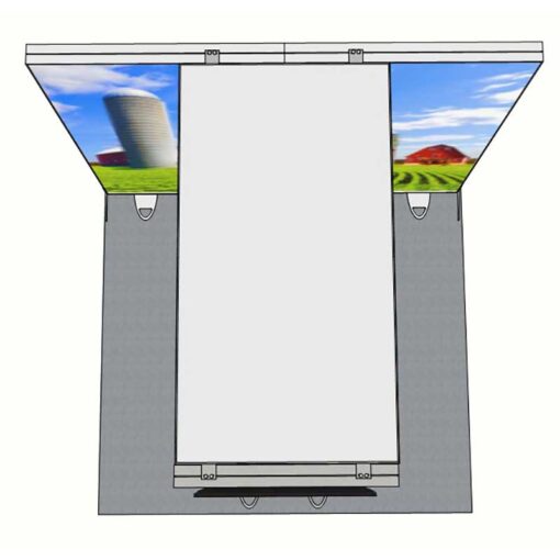 10ft Tall - 118x118 Luminary Display with Bridge on Left - Image 5