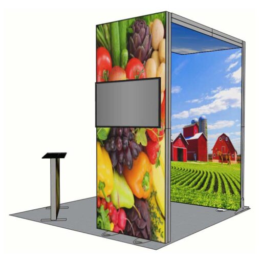 10ft Tall - 118x118 Luminary Display with Bridge on Right - Image 3