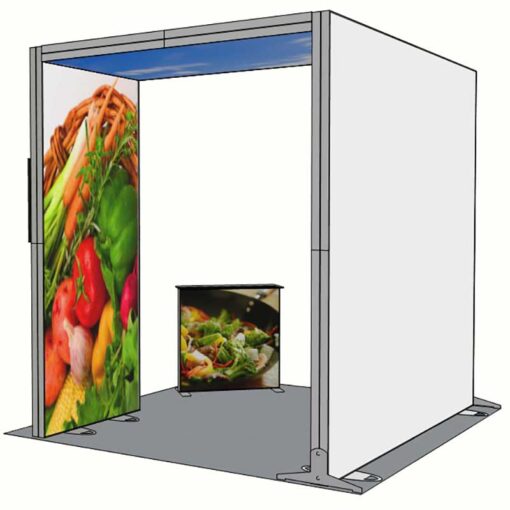 10ft Tall - 118x118 Luminary Display with Bridge on Right - Image 4