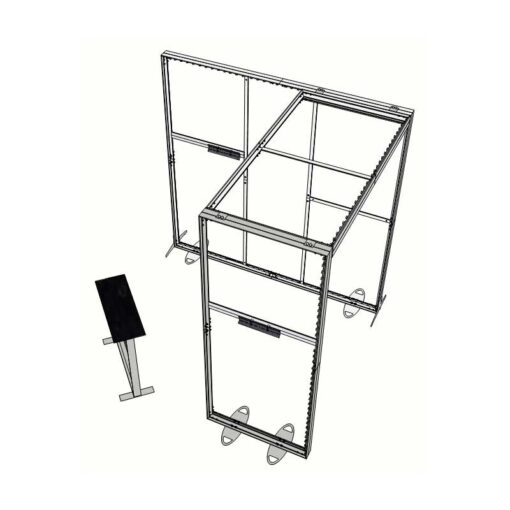 10ft Tall - 118x118 Luminary Display with Bridge on Right - Image 7