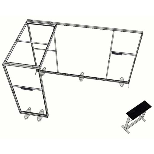 10ft Tall - 180x118 Luminary Display with Bridge on Left - Image 7