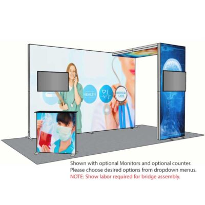 10ft Tall - 180x118 Luminary Display with Bridge on Right