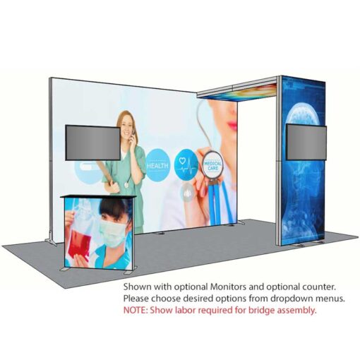 10ft Tall - 180x118 Luminary Display with Bridge on Right