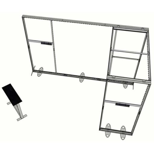 10ft Tall - 180x118 Luminary Display with Bridge on Right - Image 7