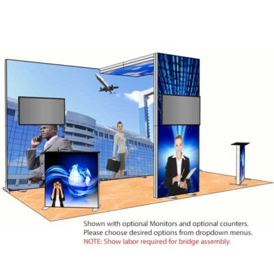 10ft Tall - 238x118 Luminary Display with  Bridge in the Center