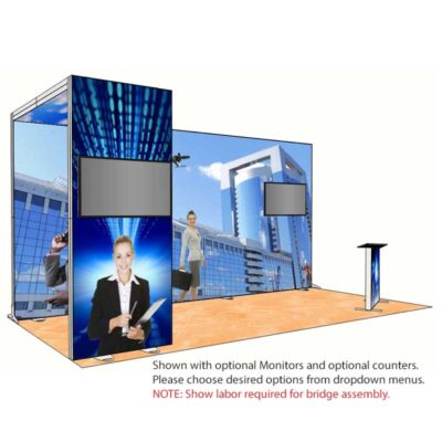 10ft Tall - 238x118 Luminary Display with Bridge on Left