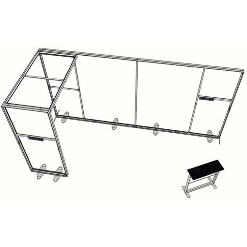 10ft Tall - 238x118 Luminary Display with Bridge on Left - Image 7