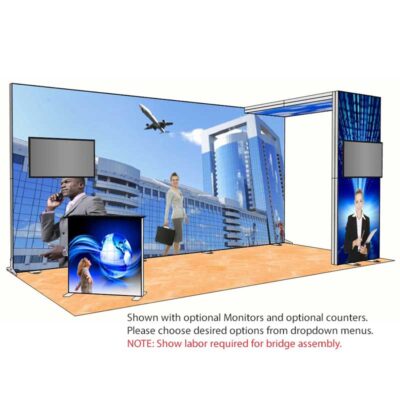 10ft Tall - 238x118 Luminary Display with Bridge on Right