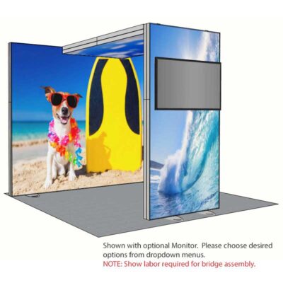 8ft Tall - 118x96 Luminary Display with  Bridge in the Center