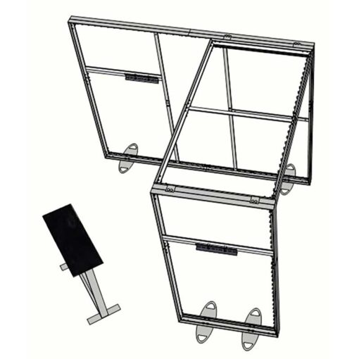 8ft Tall - 118x96 Luminary Display with  Bridge on Right - Image 7