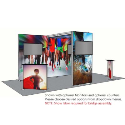 8ft Tall - 180x96 Luminary Display with  Bridge in the Center