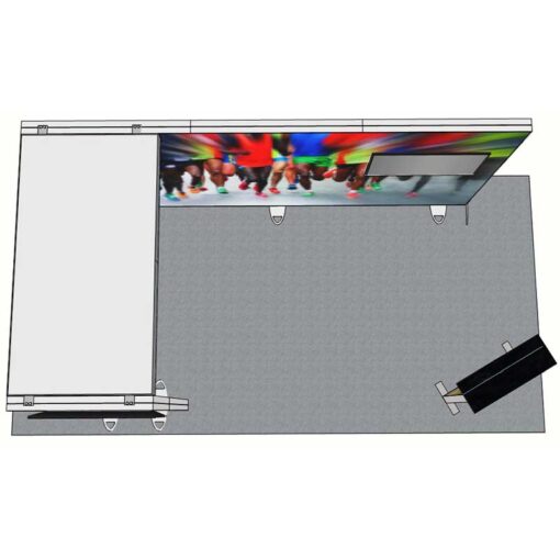 8ft Tall - 180x96 Luminary Display with  Bridge on Left - Image 5