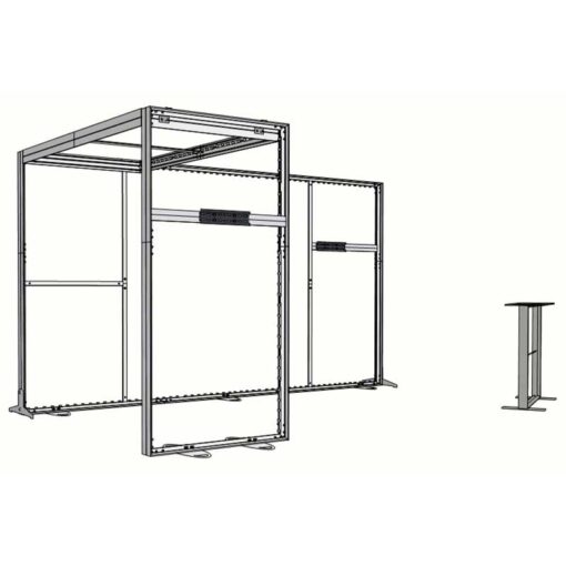 8ft Tall - 180x96 Luminary Display with  Bridge on Left - Image 6