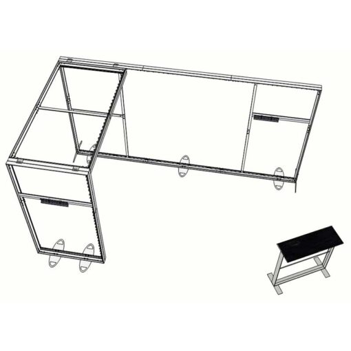 8ft Tall - 180x96 Luminary Display with  Bridge on Left - Image 7