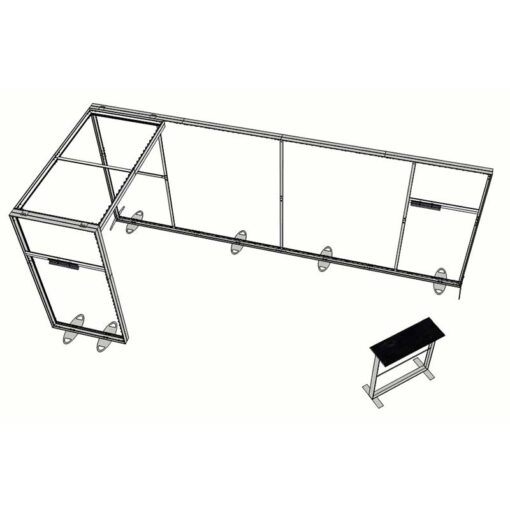 8ft Tall - 238x96 Luminary Display with Bridge on Left - Image 7