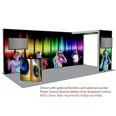 8ft Tall - 238x96 Luminary Display with Bridge on Right