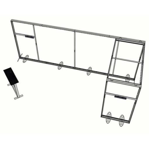 8ft Tall - 238x96 Luminary Display with Bridge on Right - Image 7