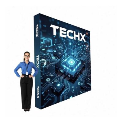 10' w x 10' h Straight Stretch Fabric Pop Up Display