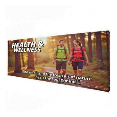 20' w x 7.5' h Straight Stretch Fabric Pop Up Display