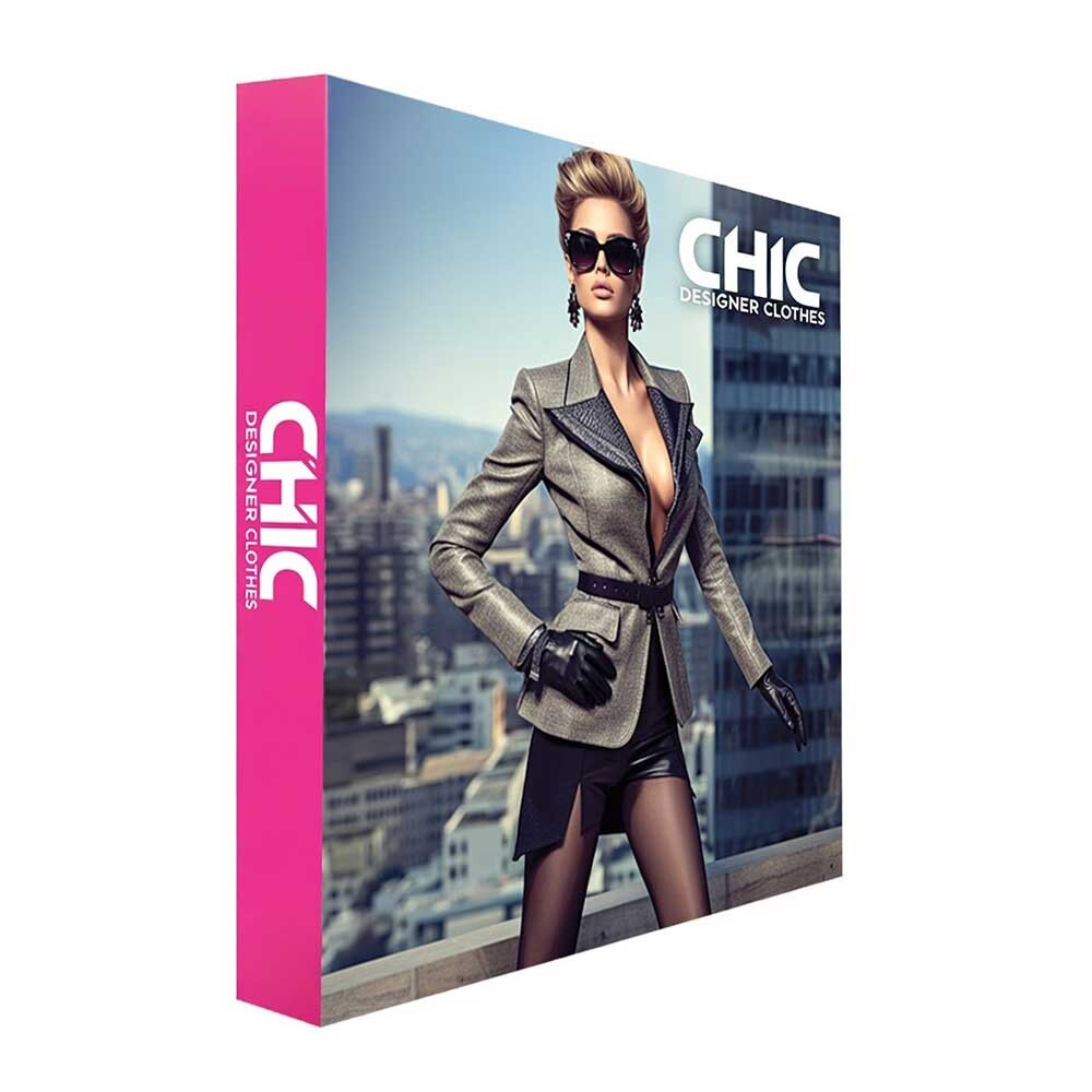 8' Straight Stretch Fabric Trade Show Display