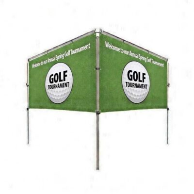 10' x 5' In-Ground Banner Display – V-Shaped