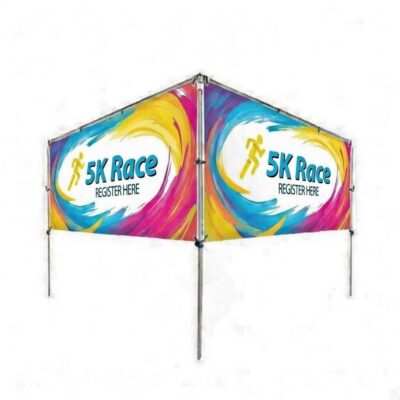 12' x 5' In-Ground Banner Display – V-Shaped