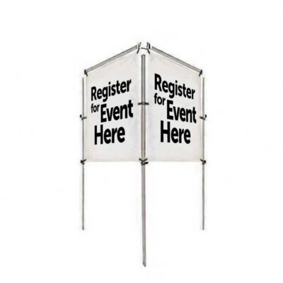 4' x 5' In-Ground Banner Display – V-Shaped