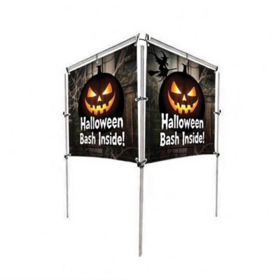 6' x 5' In-Ground Banner Display – V-Shaped