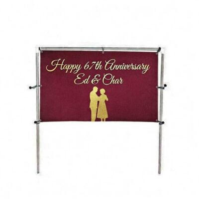 8' x 5' In-Ground Banner Display – Single Sided